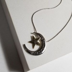 You are My Moon and Star Pendant Necklace